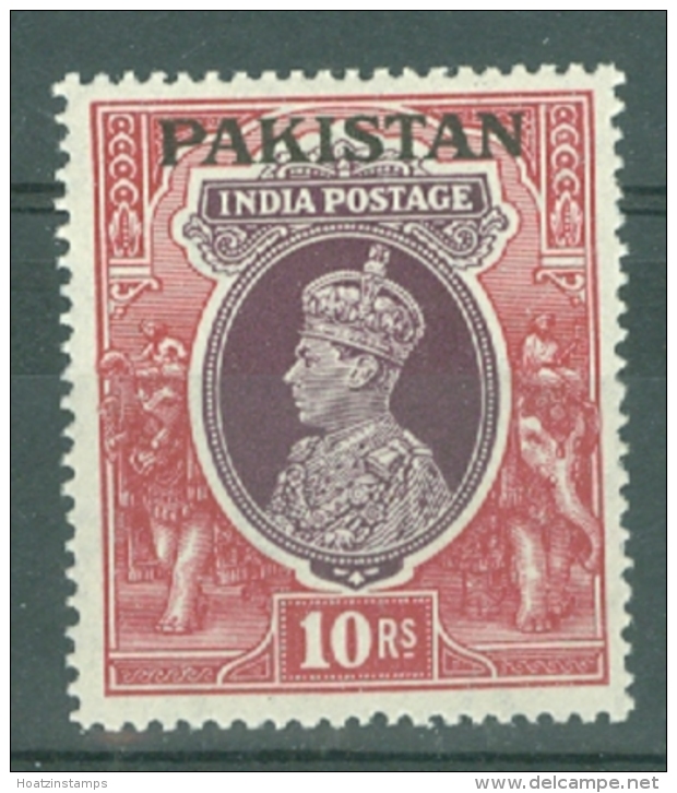 Pakistan: 1947   KGVI 'Pakistan' OVPT    SG17    10R     MH - Pakistan