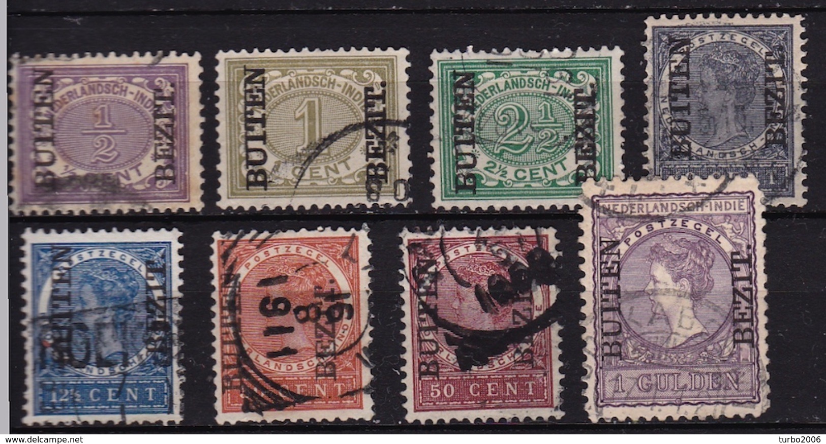 Ned. Indië: 1908 Zegels 1902-1908 Overdrukt Met BUITEN BEZIT 8 Waarden Van De Serie NVPH 81-82-84-88-89-95-96-97C - India Holandeses