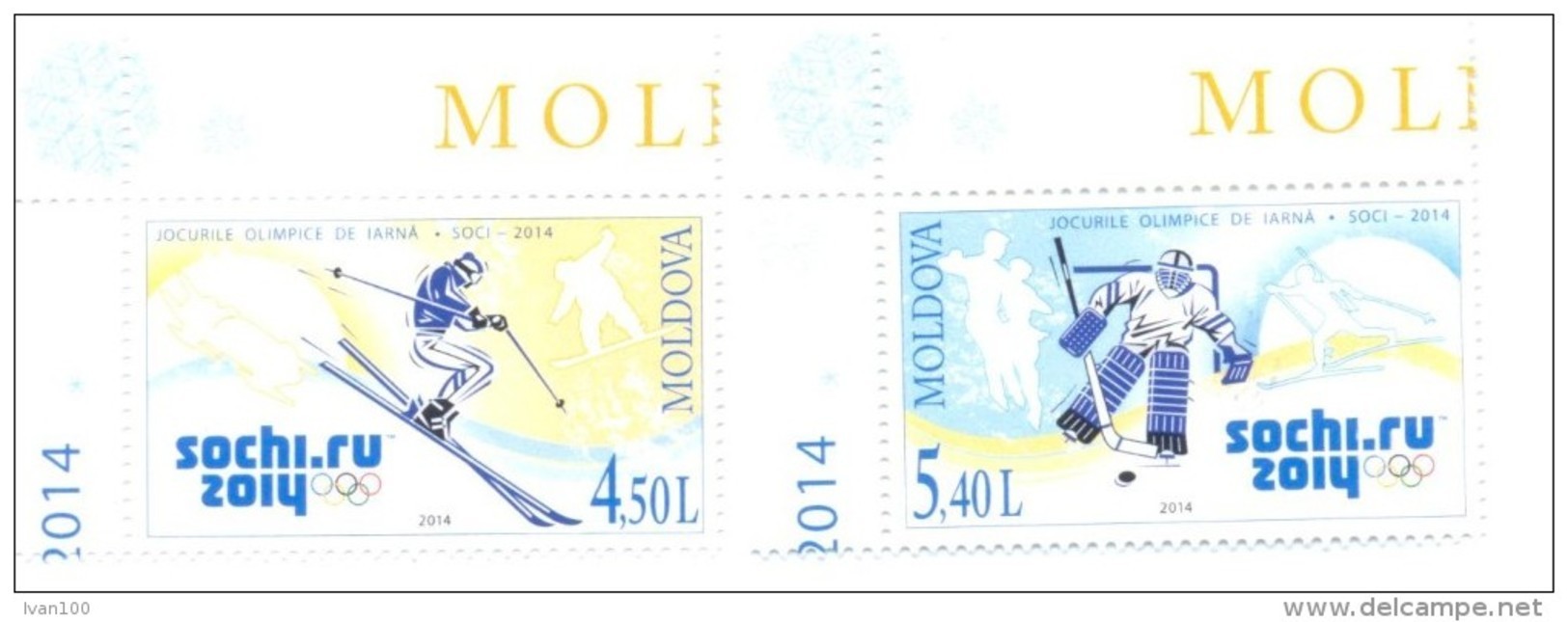 2014. Moldova, Winter Olympic Games Sochi, Set, Mint/** - Moldavie
