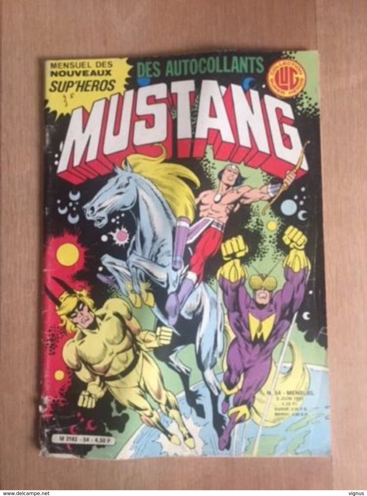 MUSTANG N°   54 (MIKROS) - EDITIONS LUG - JUIN 1980 - BON ETAT (AUTOICOLLANTS NON INCLUS) - Mustang