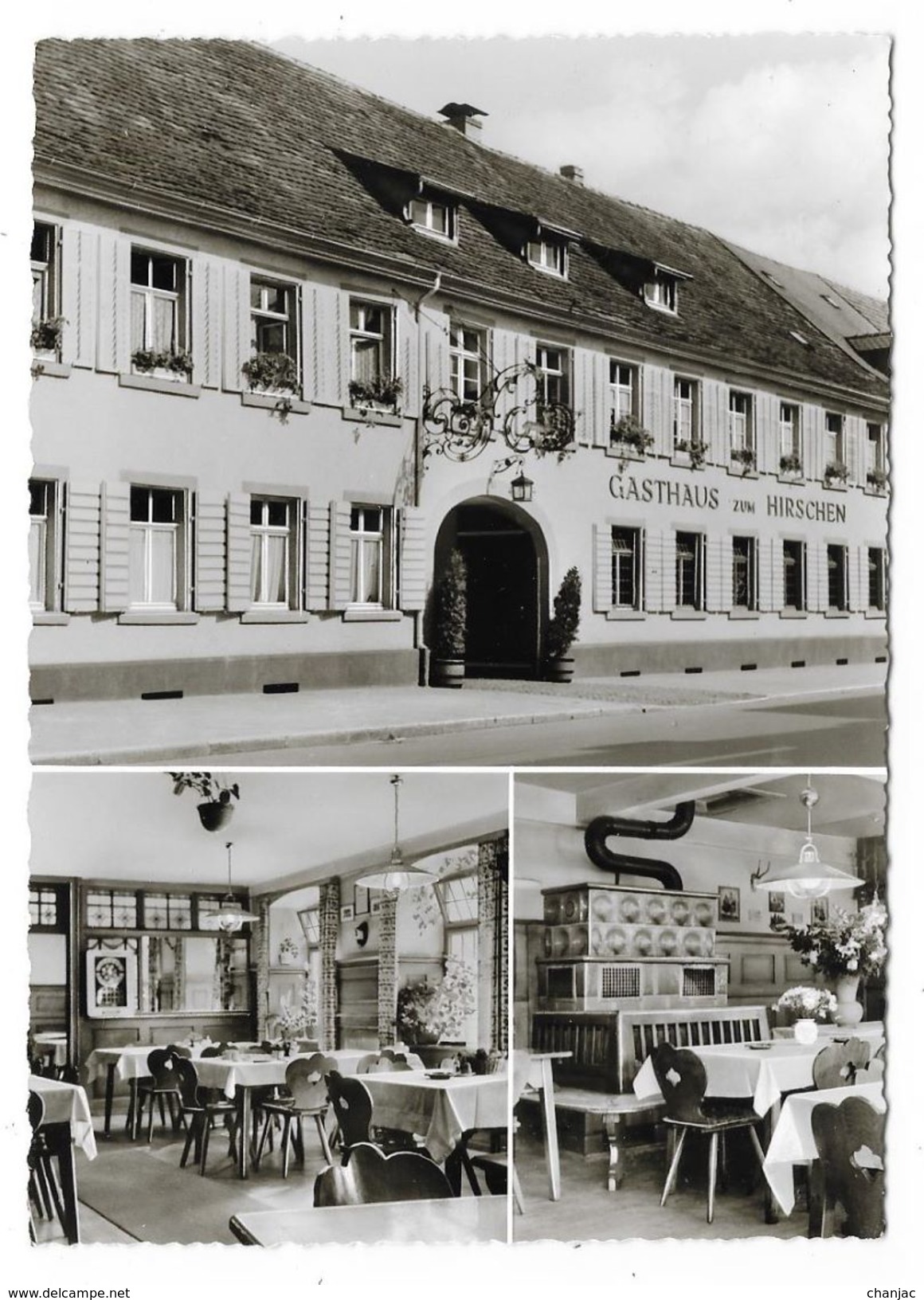 Cpsm: ALLEMAGNE - WALDKIRCH - Gasthaus Zum Hirschen (Multi-View) N° 3002 - Waldkirch