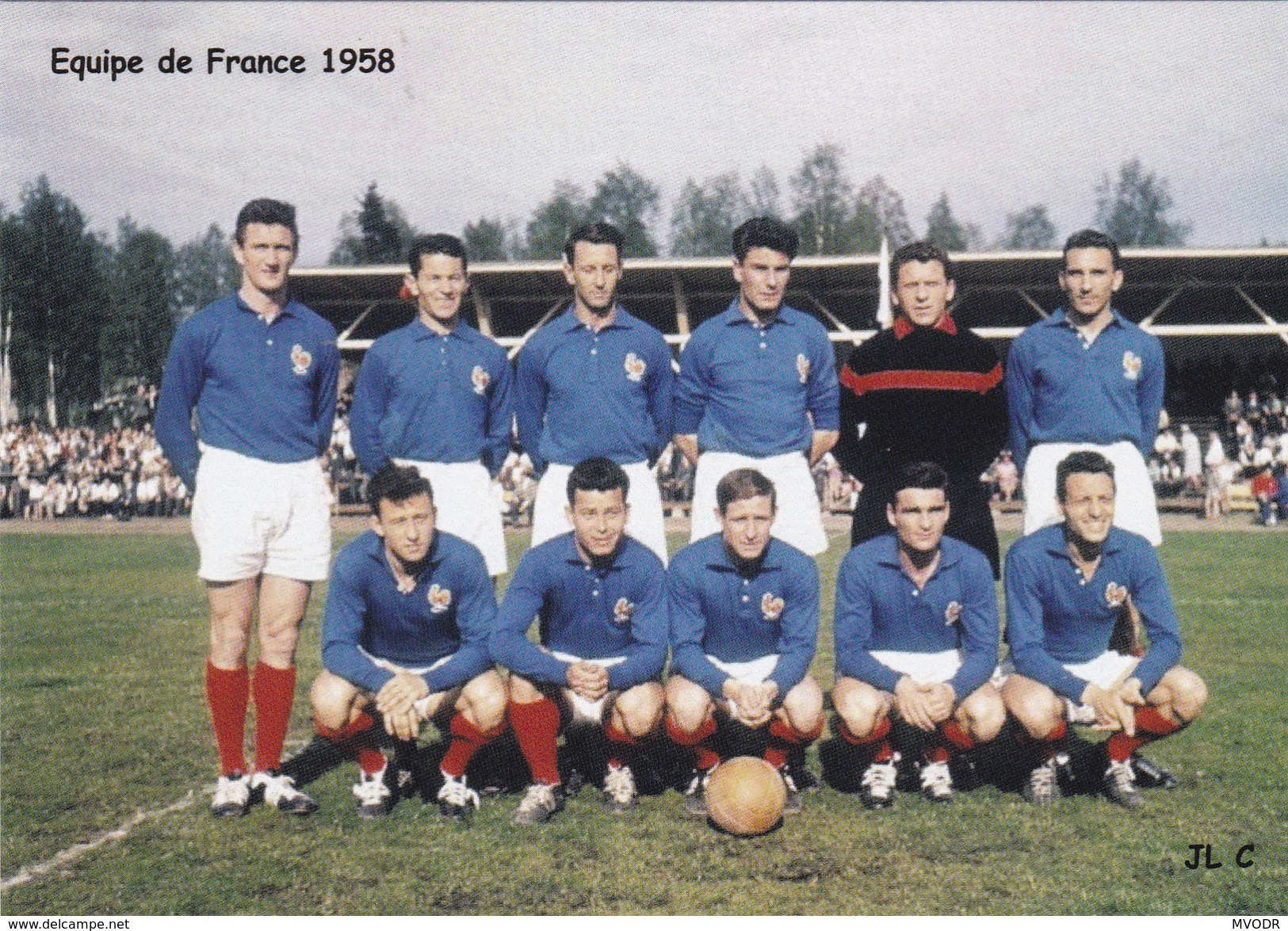 CP. CARTE DE L'EQUIPE DE FRANCE .       FRANCE  1958        #  JL.C. 304 - Soccer