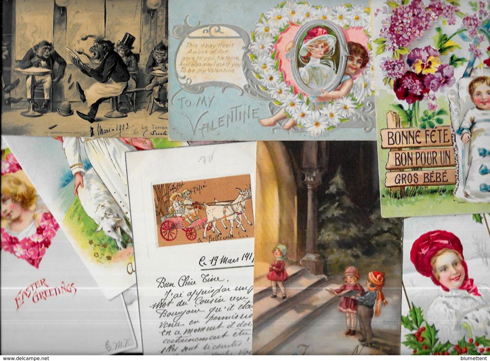 Lot 789 De 10 CPA Fantaisies Illustrateurs Déstockage Pour Revendeurs Ou Collectionneurs - 5 - 99 Postcards