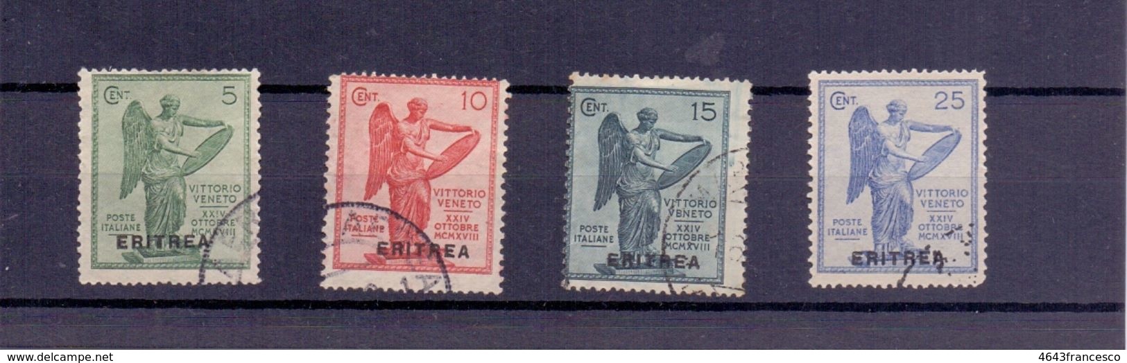 ERITREA  1922 Anniversario Della Vittora Serie Completa   Usata  018 - Eritrea