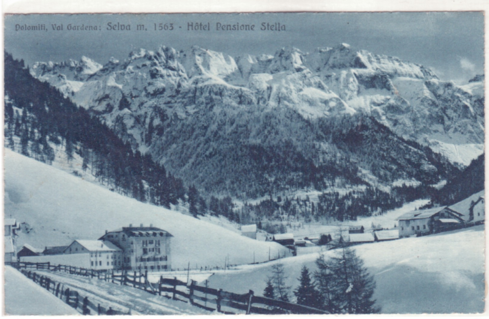 Selva In Val Gardena- Pensione Stella   Viaggiata 1933  G257 - Altri & Non Classificati