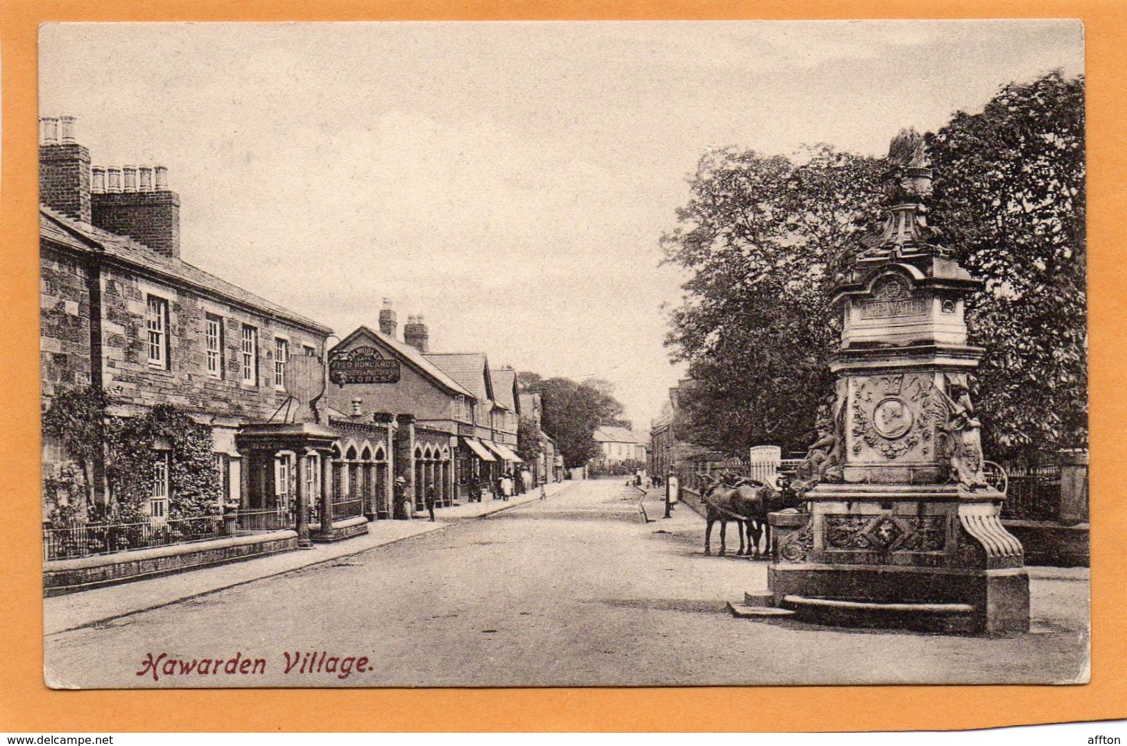 Hawarden Village 1905 Postcard - Flintshire