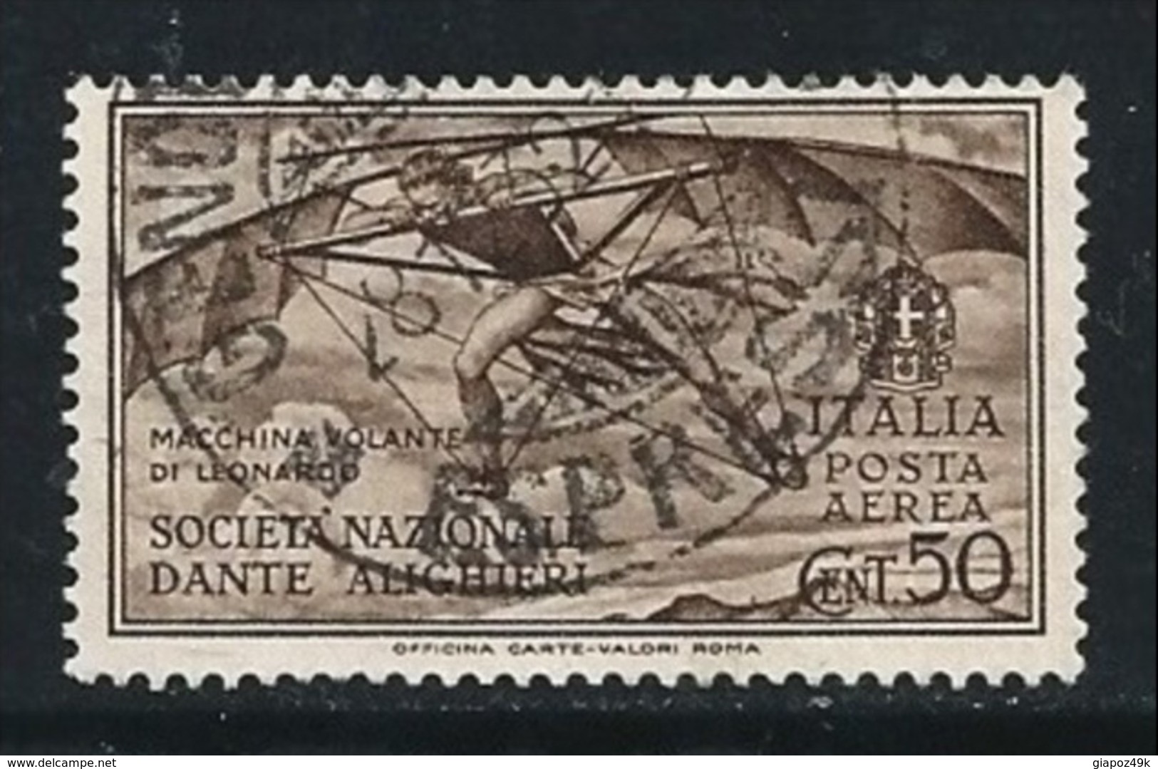 ITALIA - Regno 1932 - Dante Alighieri - Posta Aerea N.A 26 Usato - Singolo - Cat. 20,00 € - N. 1670 - Usati