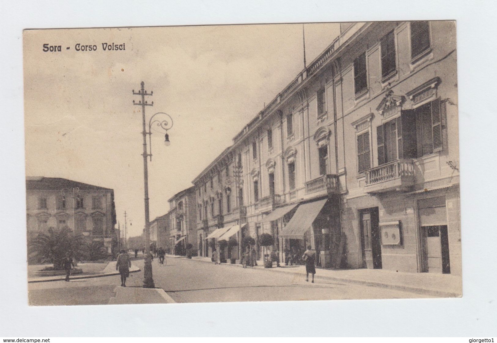 SORA (FROSINONE) - CORSO VOLSCI - VIAGGIATA 1936 - ITALY POSTCARD - Frosinone