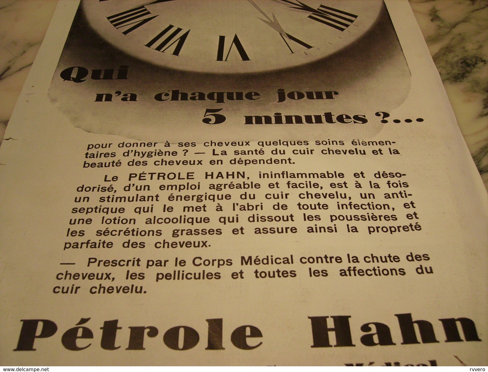 ANCIENNE PUBLICITE ARRETE LA CHUTE DES CHEVEUX PETROLE HAHN   1929 - Other & Unclassified