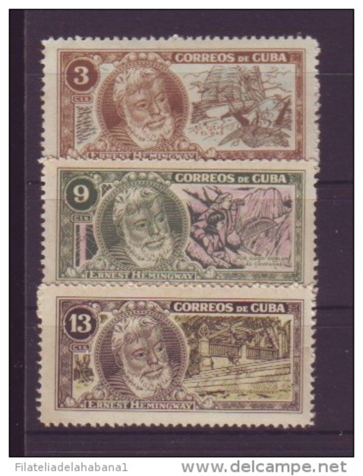 1963-1 CUBA 1963 MNH. ERNEST HEMGINWAY. BARCO. SHIP. - Nuevos