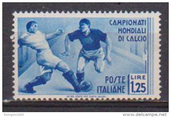 REGNO D'ITALIA 1934 CAMPIONATO MONDIALE DI CALCIO SASS. 360  MLH VF - Nuovi