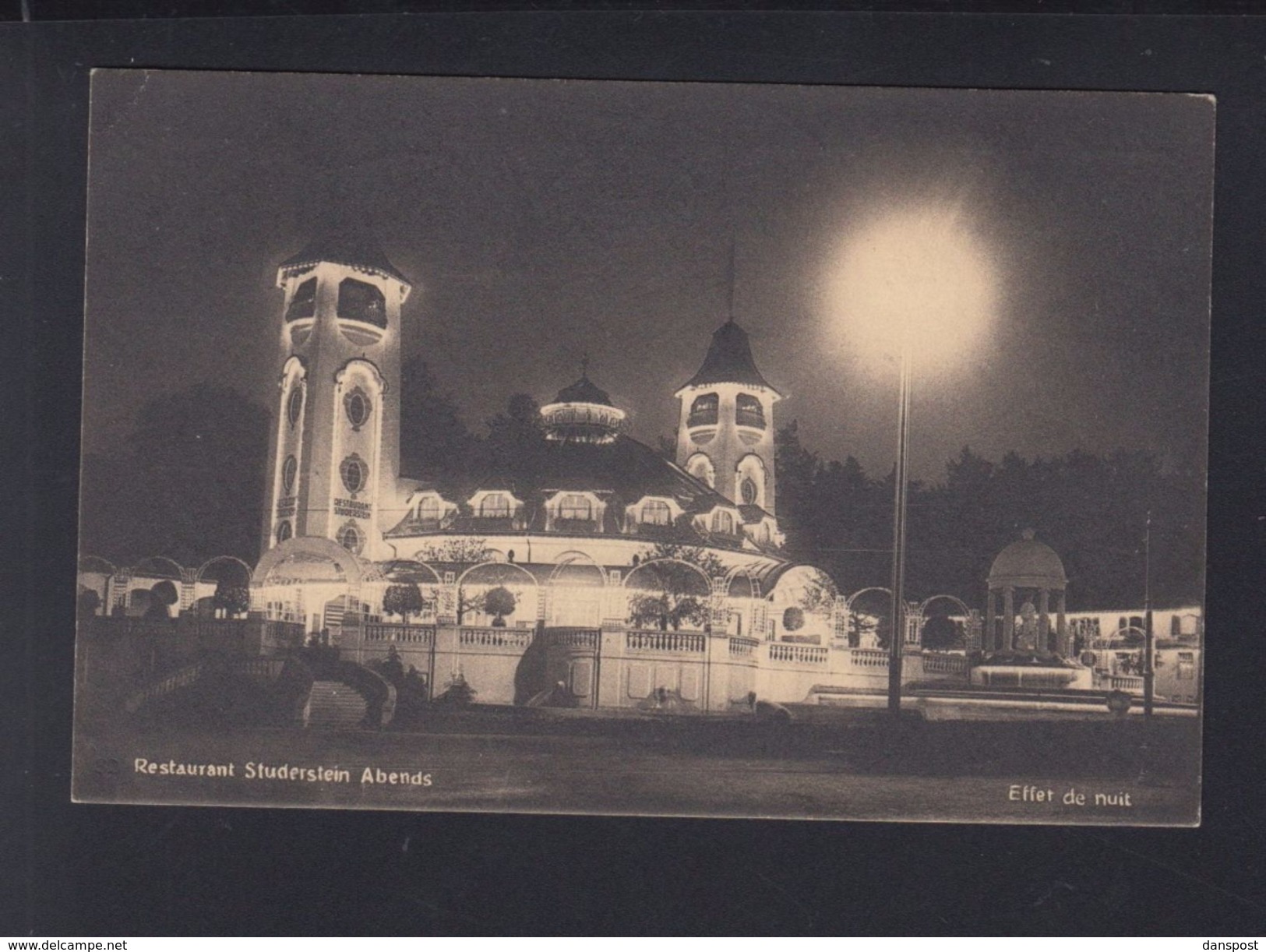 Schweiz Restaurant Studerstein Abends 1914 - Autres & Non Classés