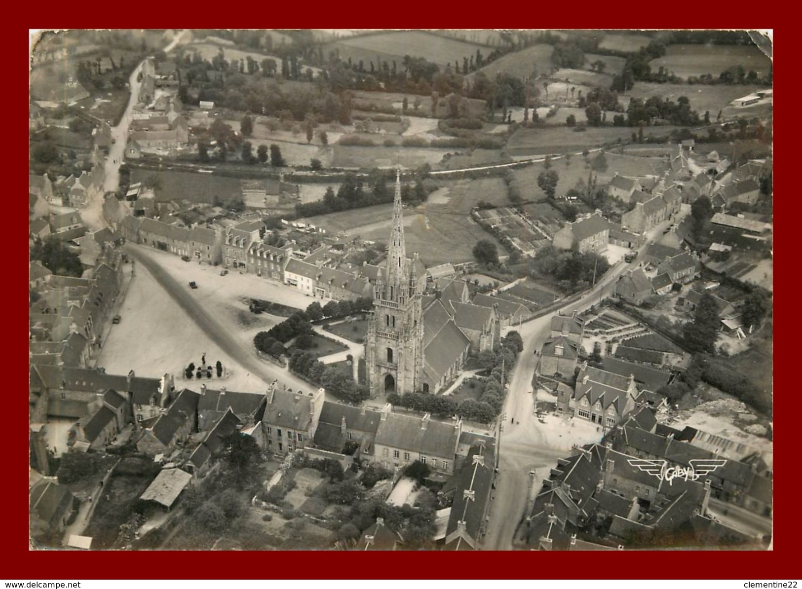 Bourbriac N°2 Vue Générale Du Bourg  ( Scan Recto Et Verso ) - Autres & Non Classés