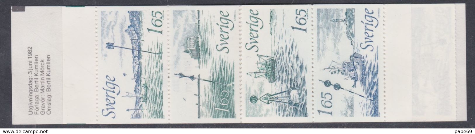 Suède Carnet N° C 1178 XX Valeur 16 K. 50  : Nouveaux Panneaux De Balisage Maritime,  Les 10 Valeurs  Sans Charnière, TB - 1981-..