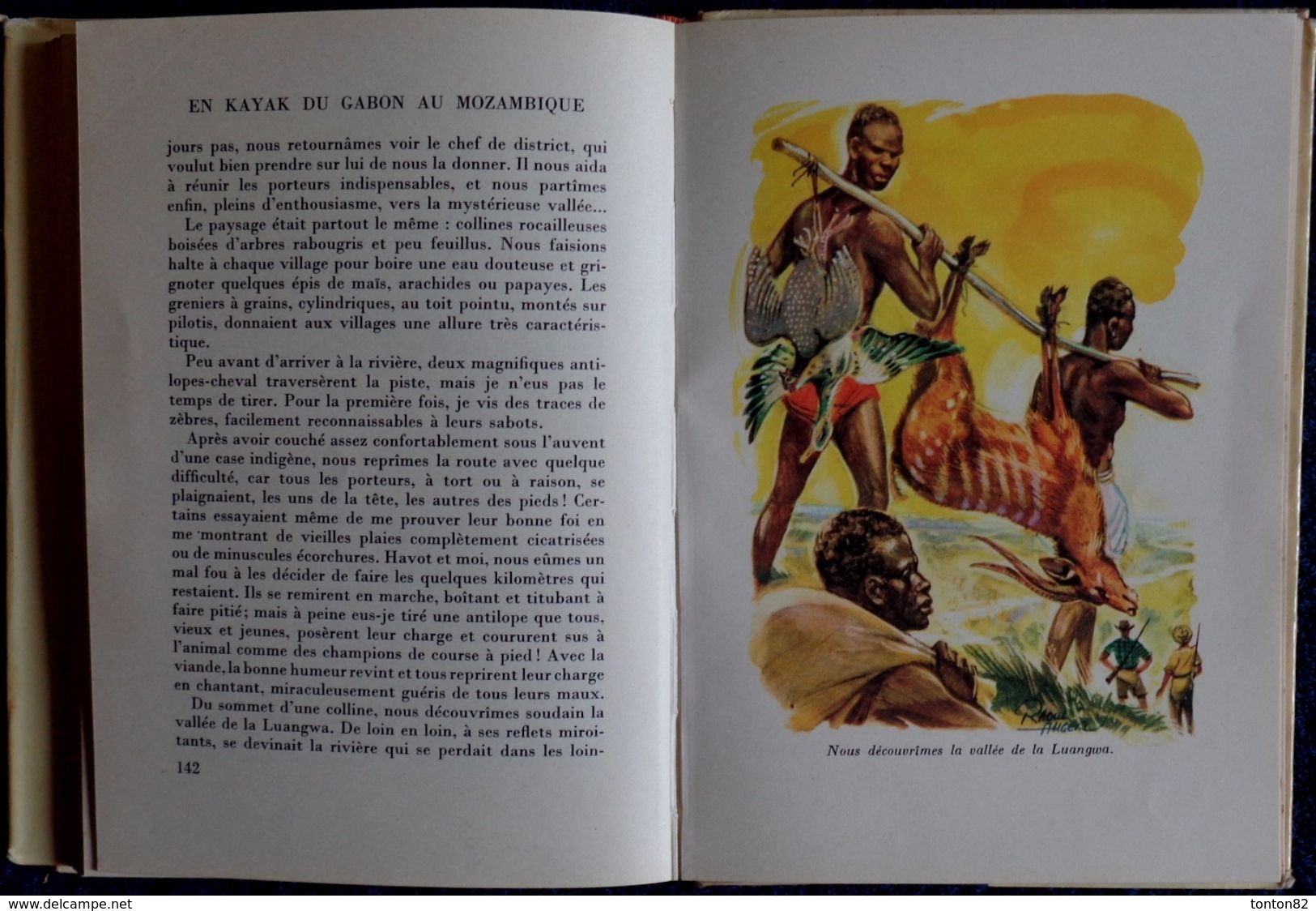 Maurice Patry - En Kayak Du Gabon Au Mozambique  - Bibliothèque Rouge Et Or Souveraine - ( 1955 ) . - Bibliothèque Rouge Et Or