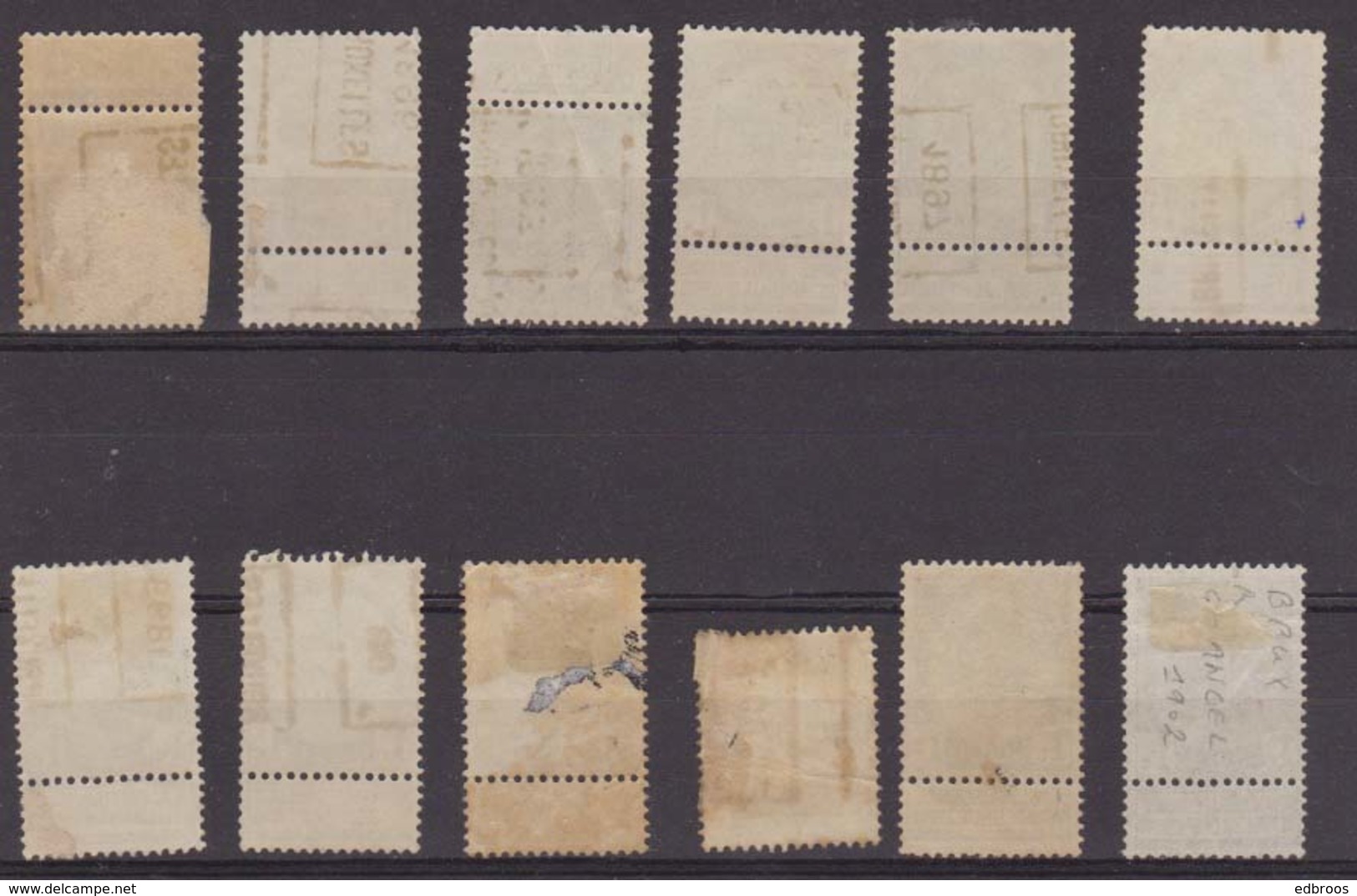 België/Belgique  Preo  Handrol/roulette Samenstelling/composition 12 Zegels/timbres. Tussen/entre N° 48A - 411B. - Autres & Non Classés