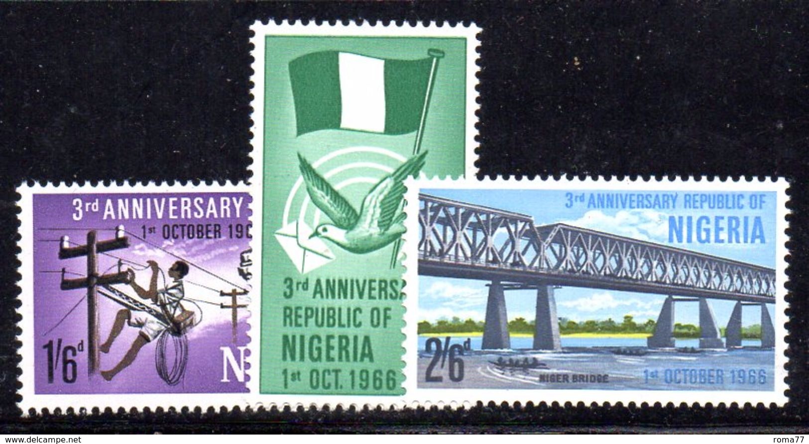 T749 - NIGERIA 1966 , Serie Yvert N. 197/199  ***  MNH - Nigeria (1961-...)