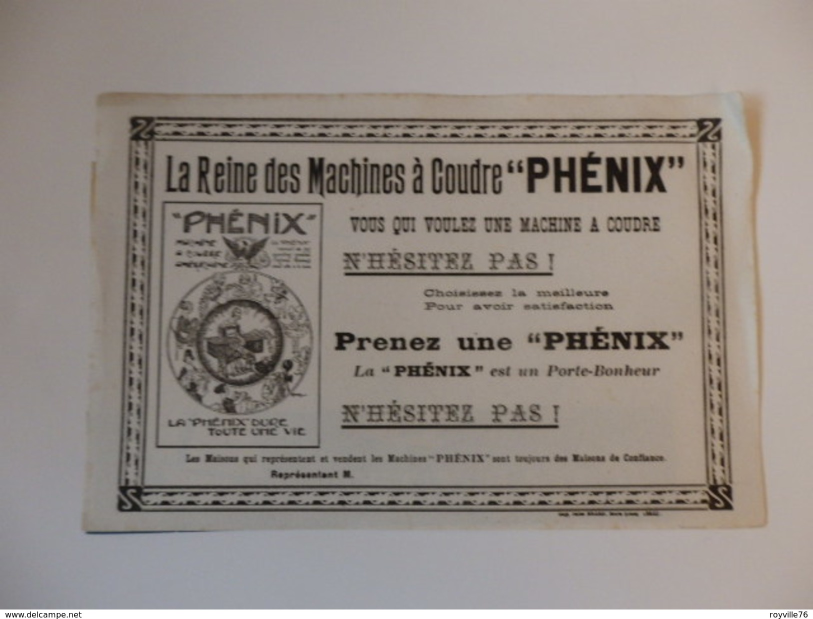 Buvard La Reine De La Machine à Coudre "Phénix". - M