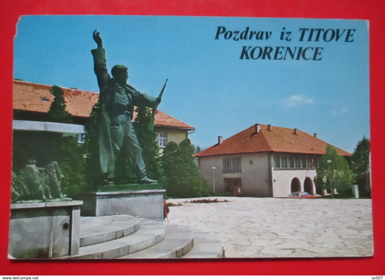 A4-Postcard-Tititova Korenica,Partisan,Monument To National Heroes,WW2,WWII - Croatia