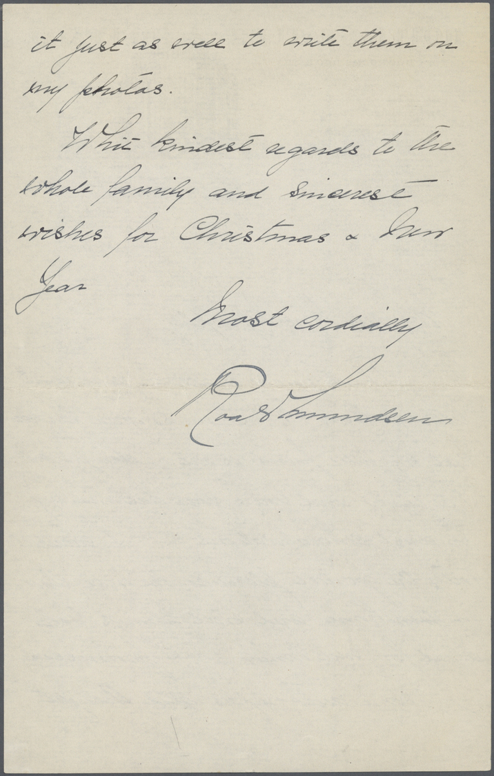 Br Thematik: Antarktis / Antarctic: 1925, ROALD AMUNDSEN, Handwritten Letter (Dec 13th) On Illustrated Lettersheet Of "H - Autres & Non Classés