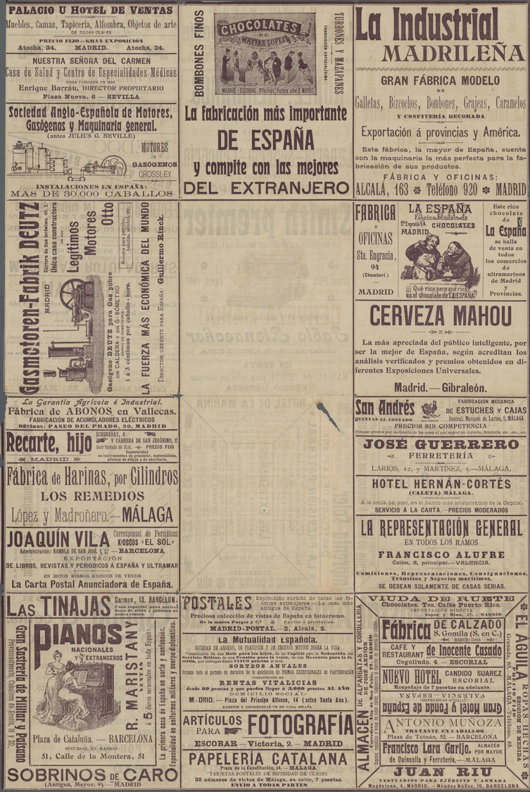 GA Thematik: Anzeigenganzsachen / Advertising Postal Stationery: 1904, Spanien. Anzeigen-Faltbrief 15c Alfons XIII. Mit  - Unclassified
