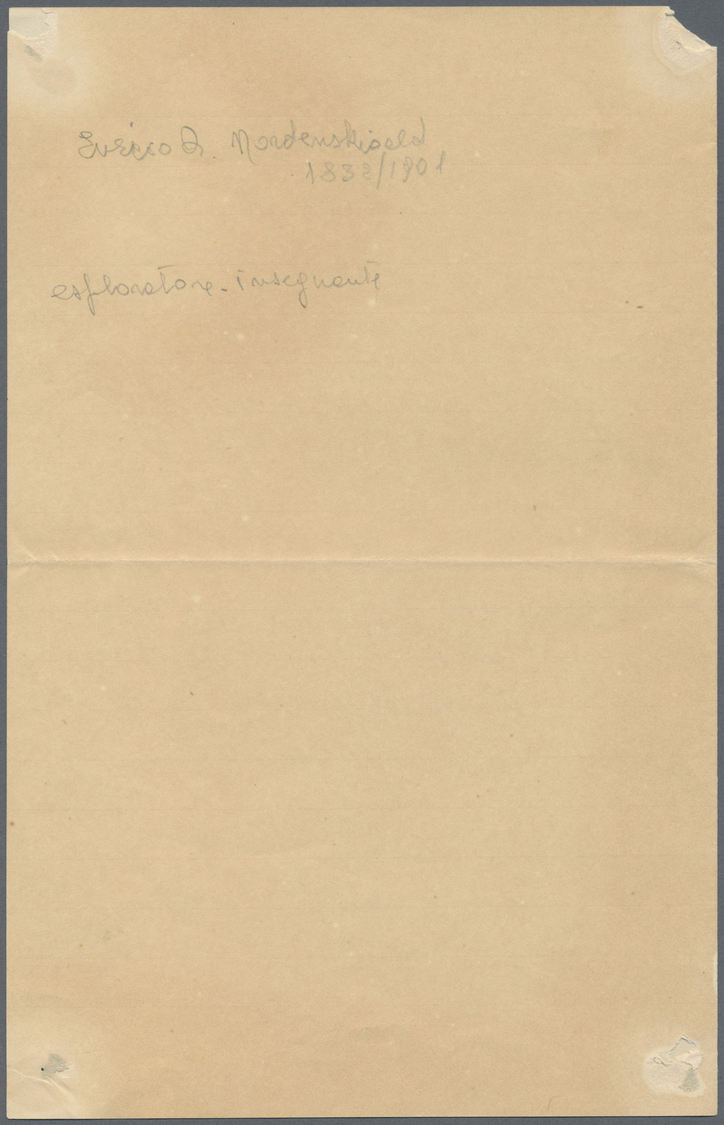 Br Thematik: Arktis / Arctic: 1888, ADOLF ERIK NORDENSKJÖLD, Handwritten Letter (Stockholm, 17 Mars 1888) To Book Shop L - Other & Unclassified