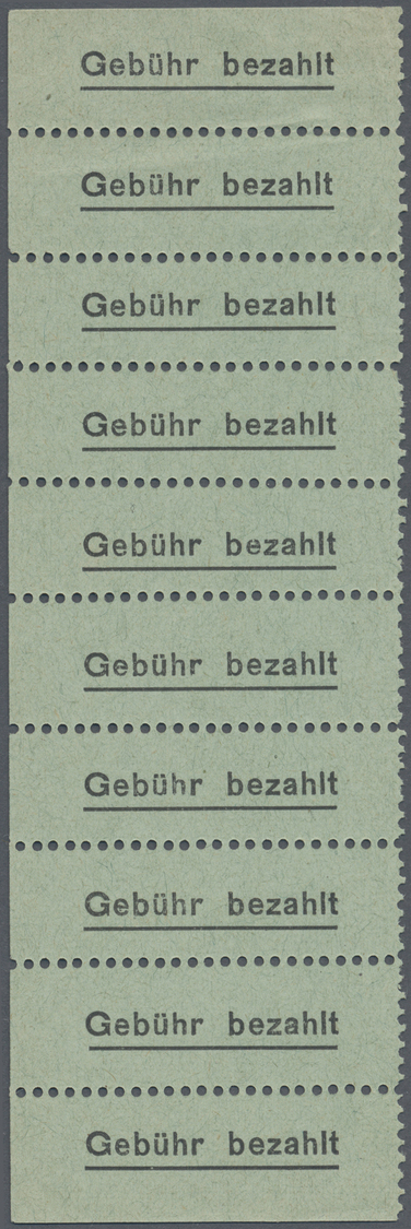 (*) Deutsche Lokalausgaben Ab 1945: ELLINGEN, 1945: Gebührenzettel UNGEBRAUCHT Im Senkrechten 10er-Strei - Other & Unclassified