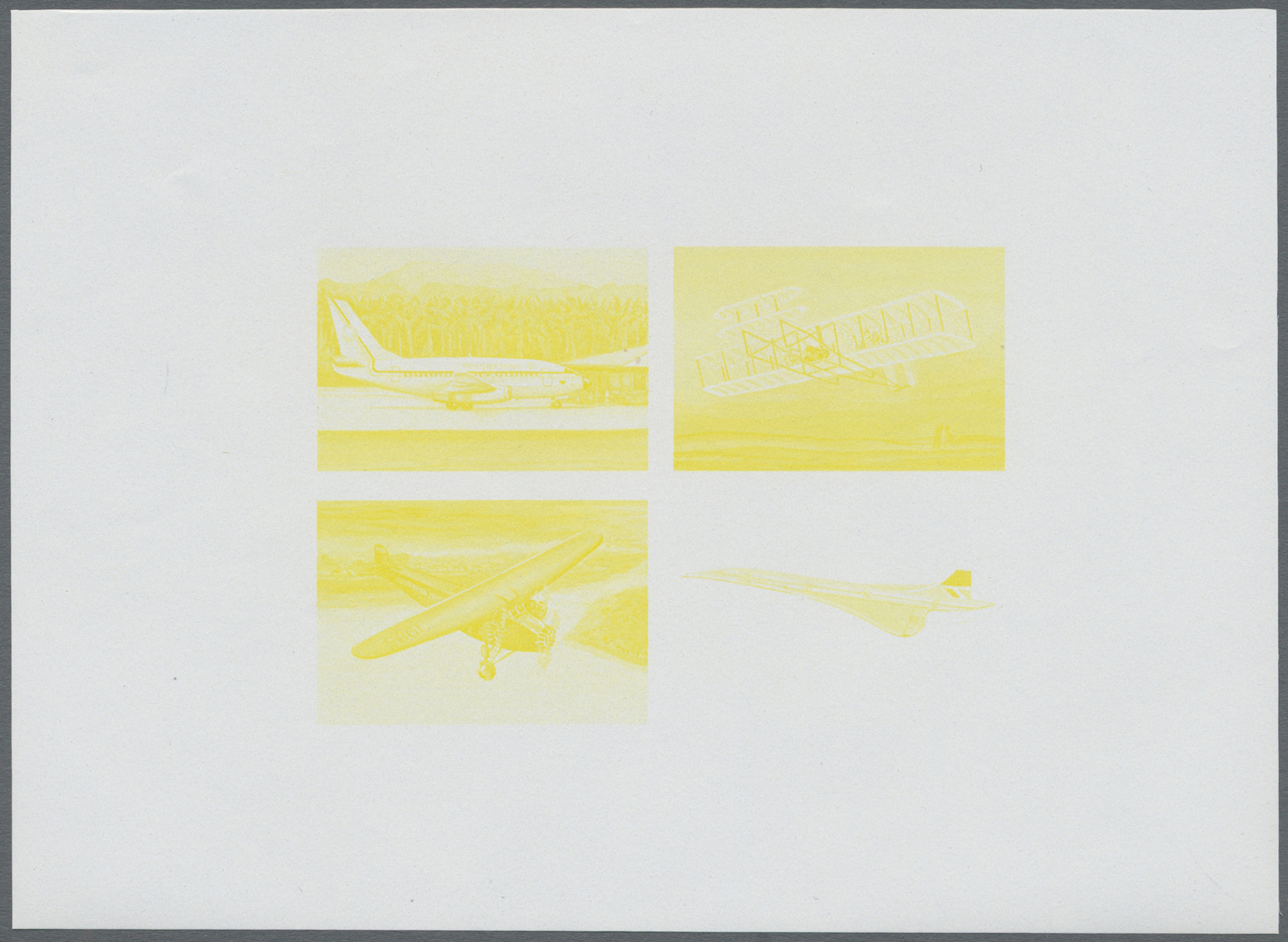 ** Thematik: Flugzeuge, Luftfahrt / airoplanes, aviation: 1978, SAMOA: progress in aviation miniature sheet with four st