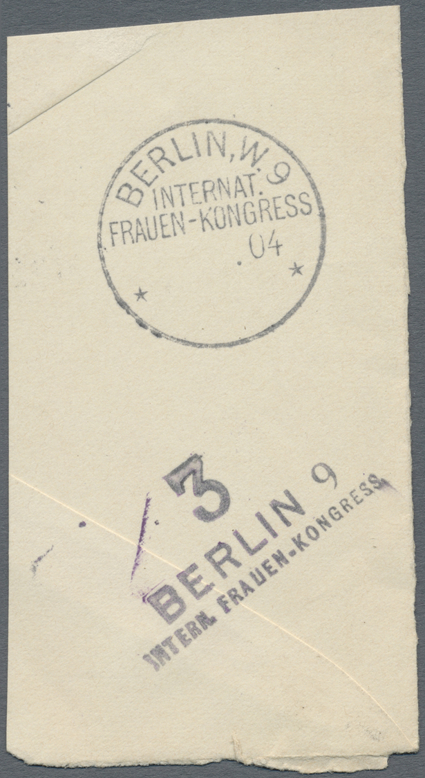 Brrst Thematik: Frauen / Women: "BERLIN W9 INTERNAT. FRAUEN-KONGRESS --.--.04" K1 Als Probeabschlag OHNE DATUM (!) Und Z - Unclassified