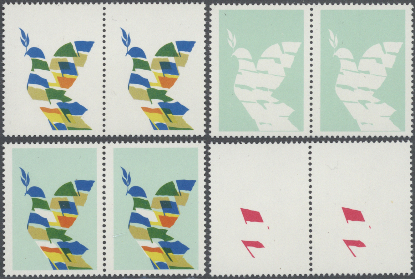 ** Thematik: Frieden / Peace: 1980, UN Vienna. Perforated (!) Progressive Proof (10 Phases) In Pairs For The 2.50s Defin - Non Classés