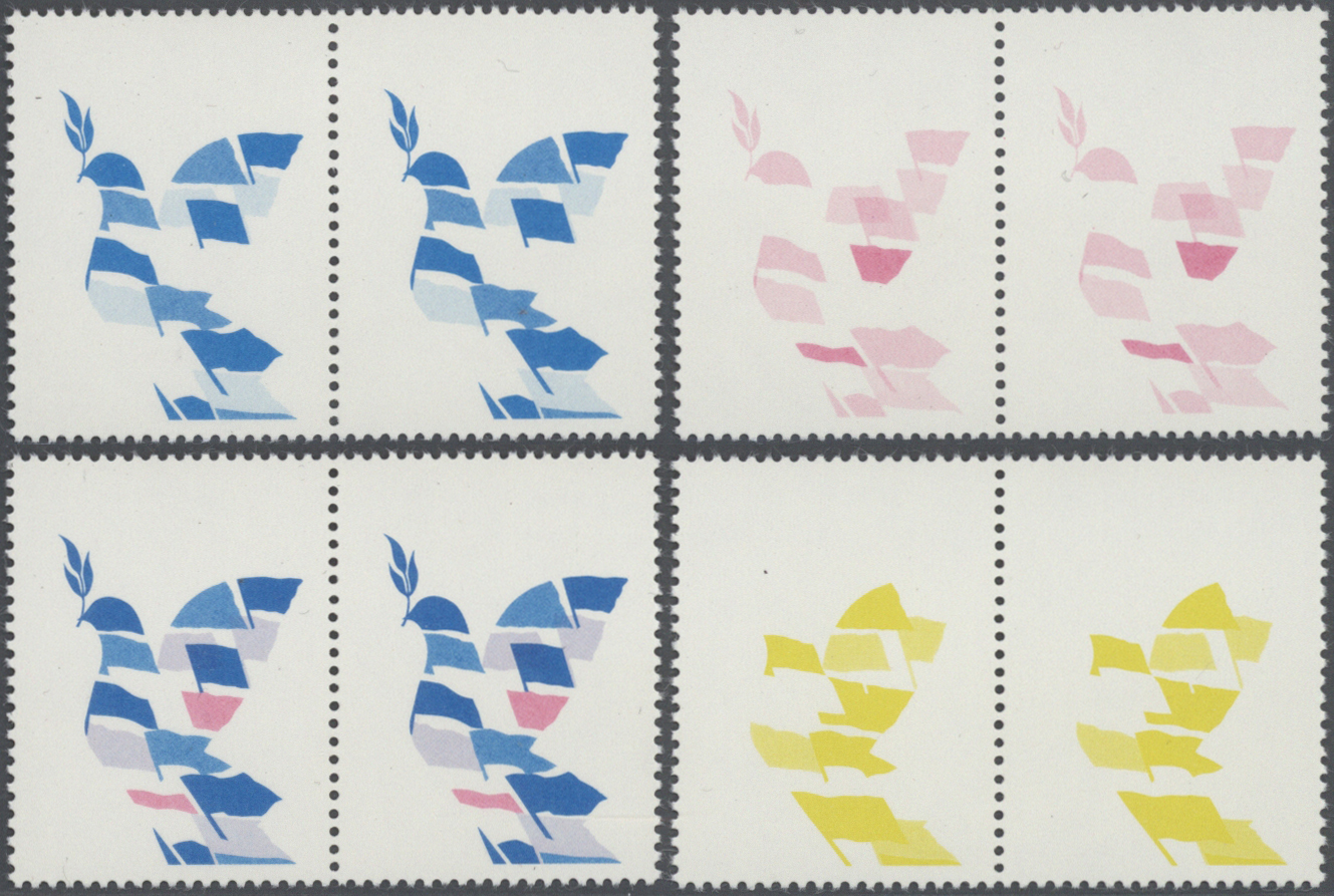 ** Thematik: Frieden / Peace: 1980, UN Vienna. Perforated (!) Progressive Proof (10 Phases) In Pairs For The 2.50s Defin - Unclassified