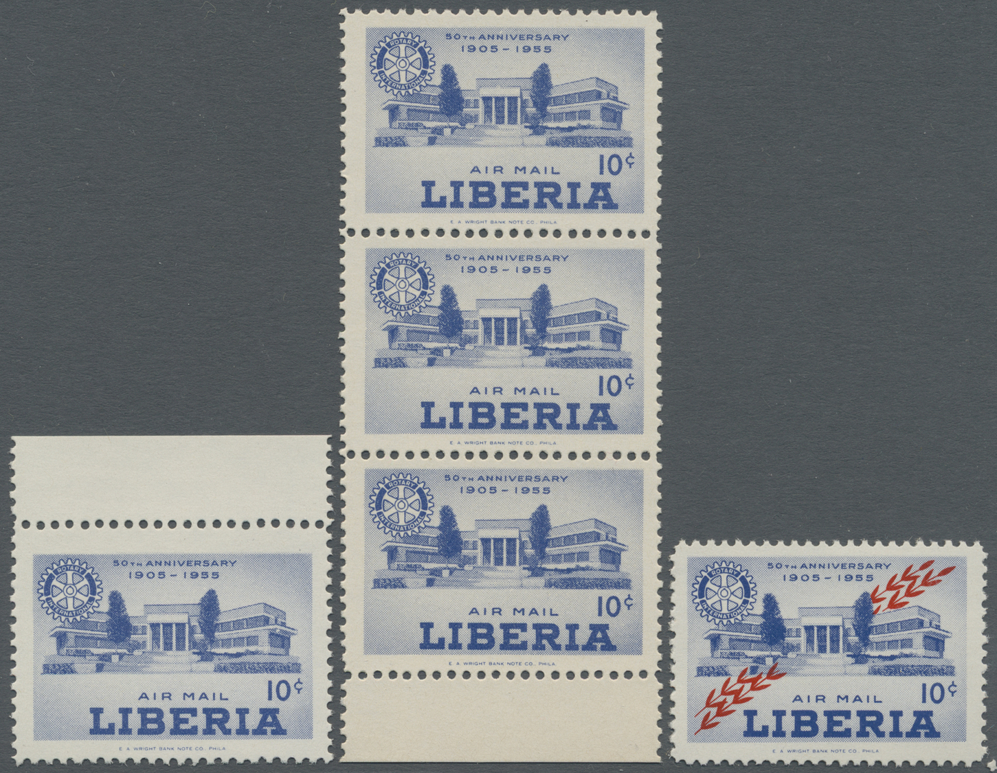 ** Thematik: Internat. Organisationen-Rotarier / Internat. Organizations-Rotary Club: 1955, LIBERIA: 50 Years Rotary Int - Rotary, Lions Club