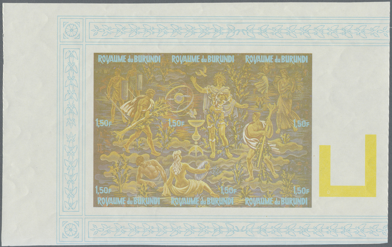 ** Thematik: Kunst / Art: 1966, Burundi. Lot Of 2 Different Colored Proofs For The Souvenir Sheet Issue "20th Anniversar - Other & Unclassified