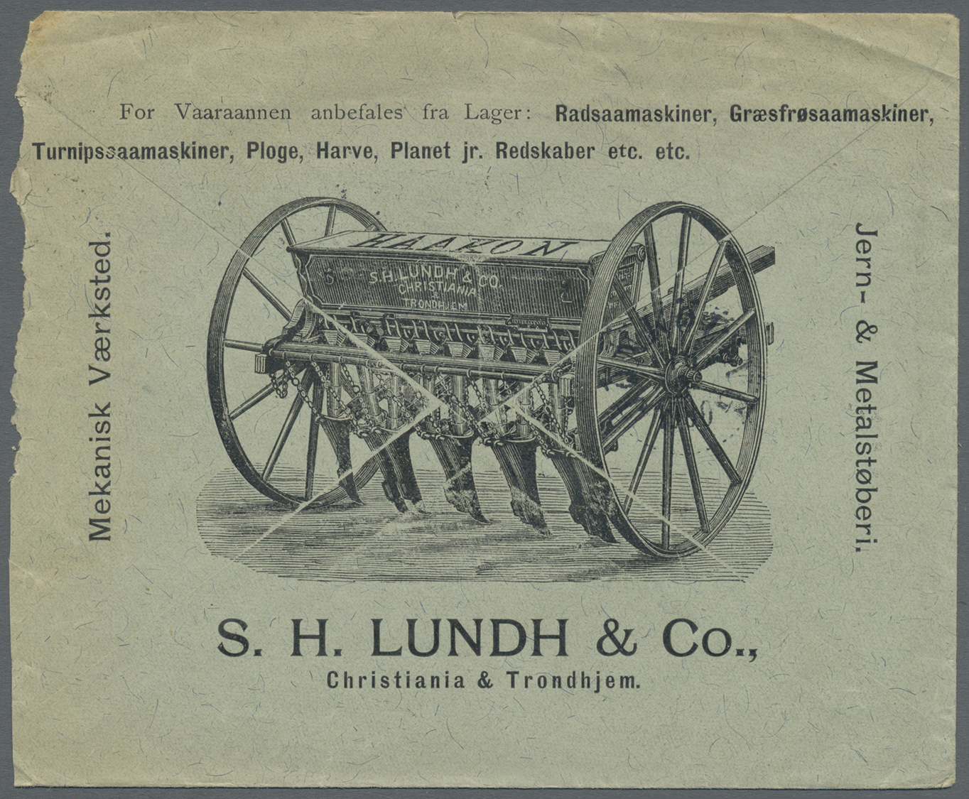 Br Thematik: Landwirtschaft / Agriculture: 1903, Schweden. Lot Von 2 Herrlich Illustrierten Firmenbriefen, Einmal Mit Rs - Agricoltura
