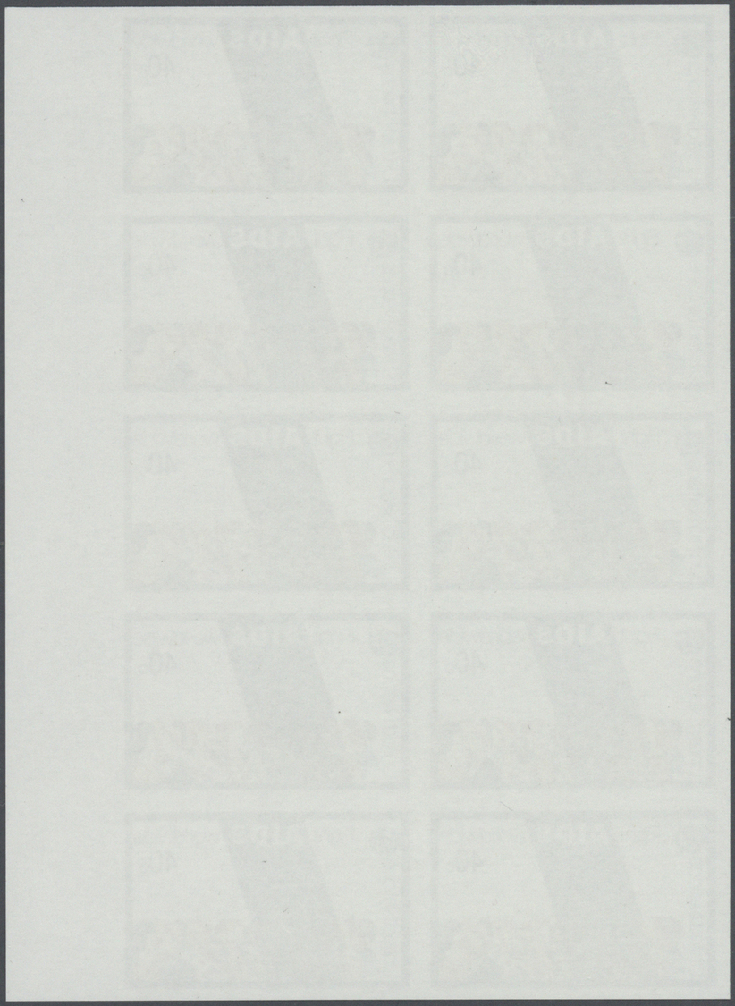 ** Thematik: Medizin, Gesundheit / Medicine, Health: 1990, UN New York. Imperforate Block Of 10 For The 40c Value Of The - Medicine