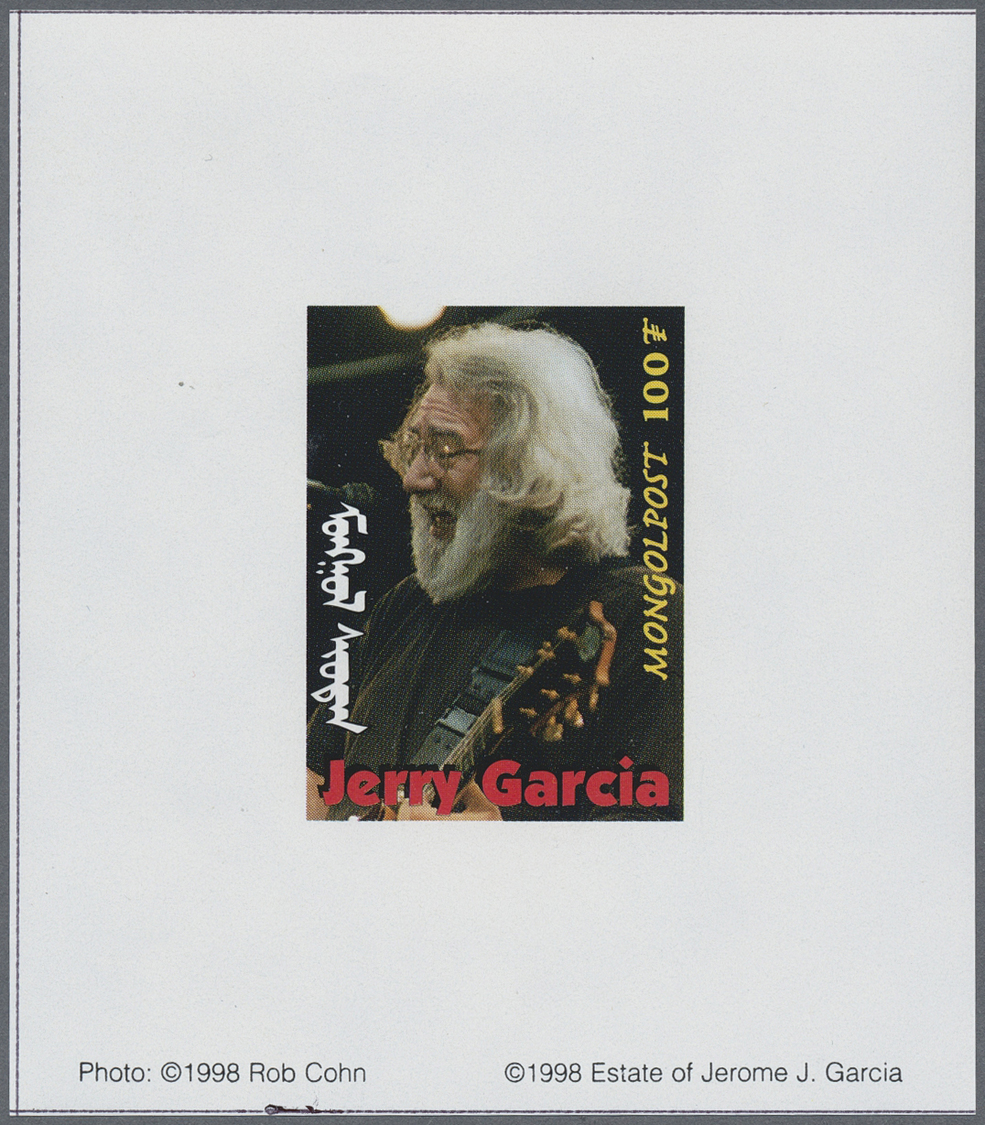 ** Thematik: Musik / music: 1998, MONGOLIA: Jerry Garcia (rock music) complete set of 11 different special imperforate m