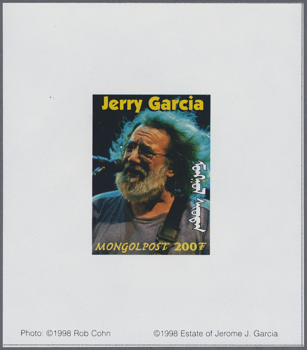 ** Thematik: Musik / music: 1998, MONGOLIA: Jerry Garcia (rock music) complete set of 11 different special imperforate m