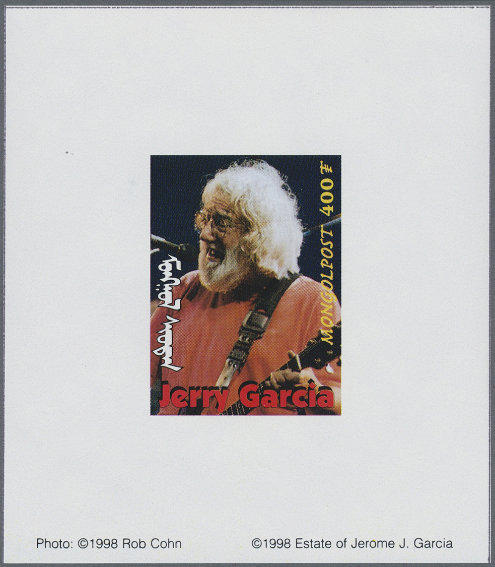 ** Thematik: Musik / music: 1998, MONGOLIA: Jerry Garcia (rock music) complete set of 11 different special imperforate m