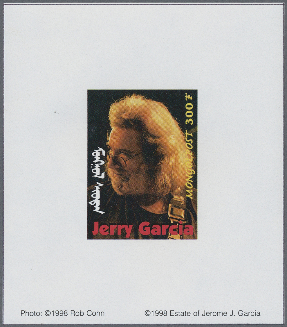 ** Thematik: Musik / music: 1998, MONGOLIA: Jerry Garcia (rock music) complete set of 11 different special imperforate m