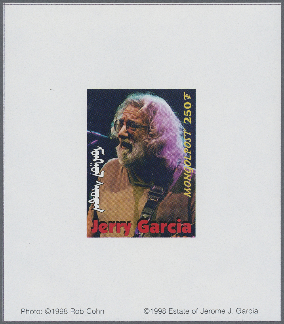 ** Thematik: Musik / music: 1998, MONGOLIA: Jerry Garcia (rock music) complete set of 11 different special imperforate m