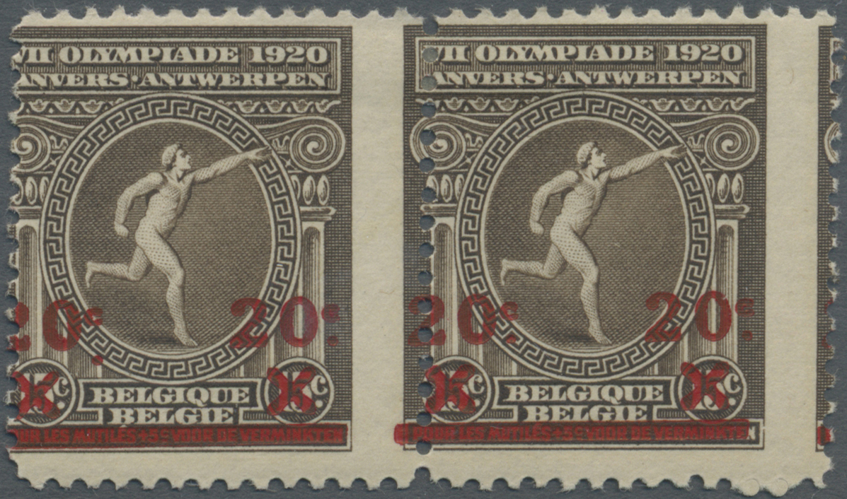 Br/* Thematik: Olympische Spiele / Olympic Games: 1920/1921, Belgien Für Antwerpen 1920. Lot Von Einem Brief Mit Rs. Sch - Other & Unclassified