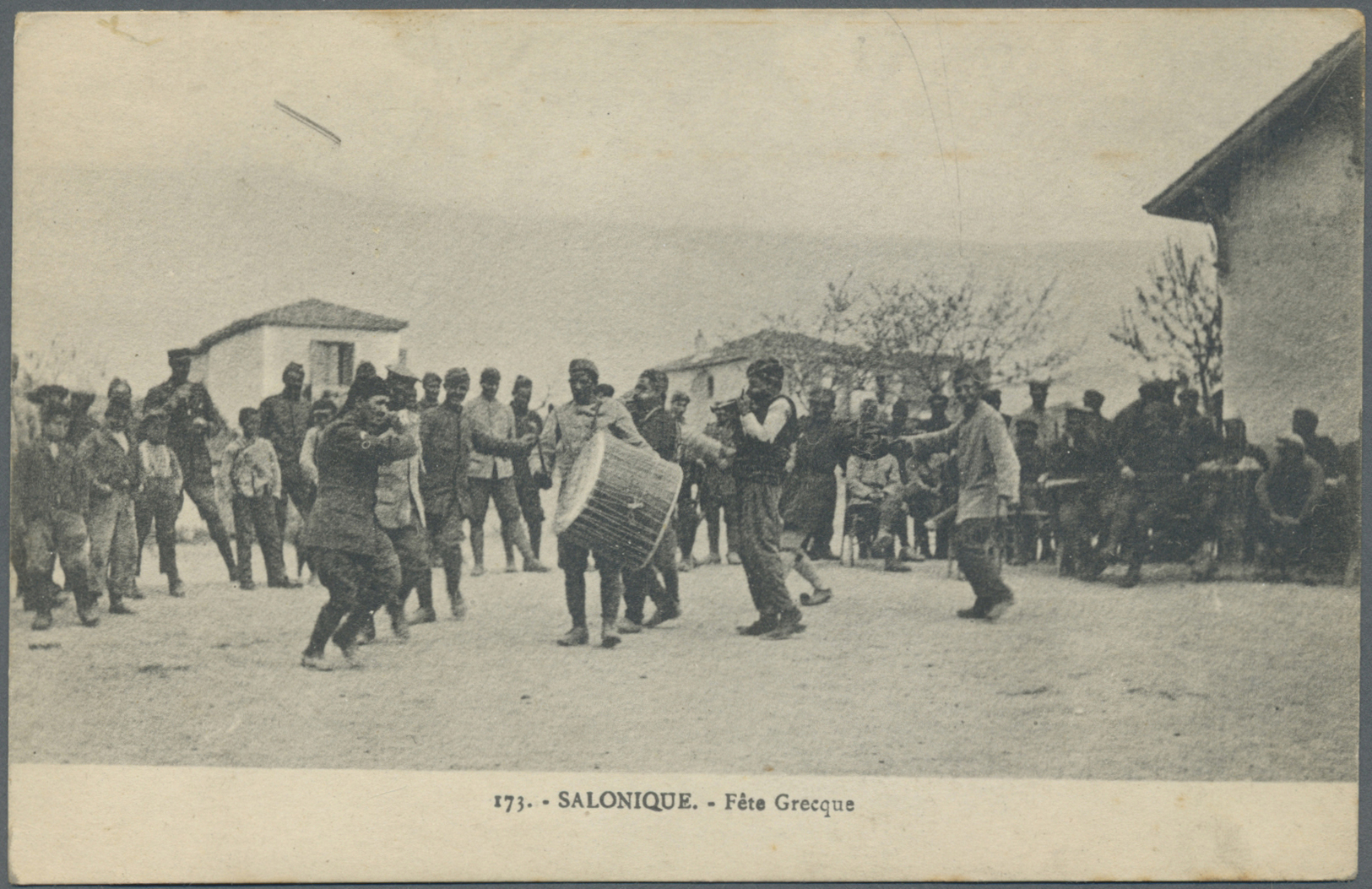 Br Albanien: 1920. Picture Post Card Addressed To France With Circular 'Zone Neutre Greco Albanaise/Le Commandant - Albanie