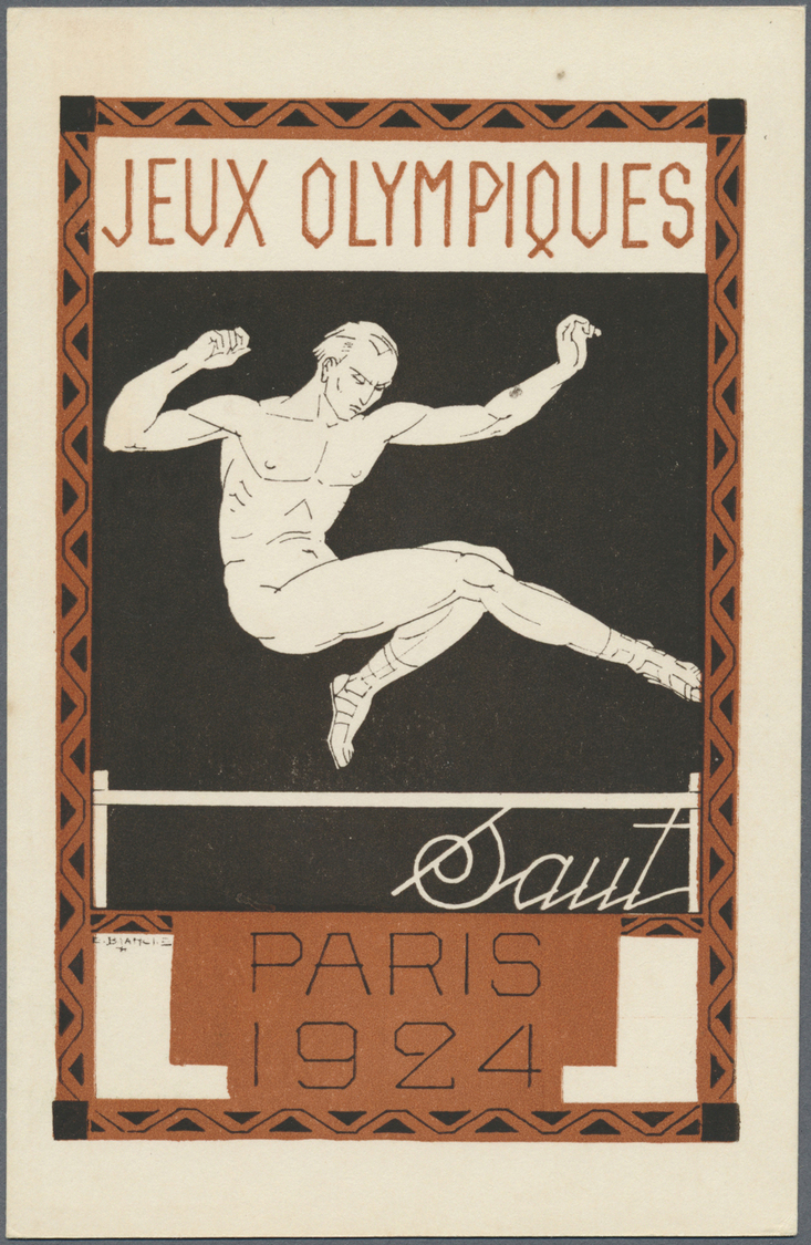 GA Thematik: Olympische Spiele / Olympic Games: 1924, France. Private Picture Postcard 15c Pasteur "Jeux Olympiques Pari - Altri & Non Classificati