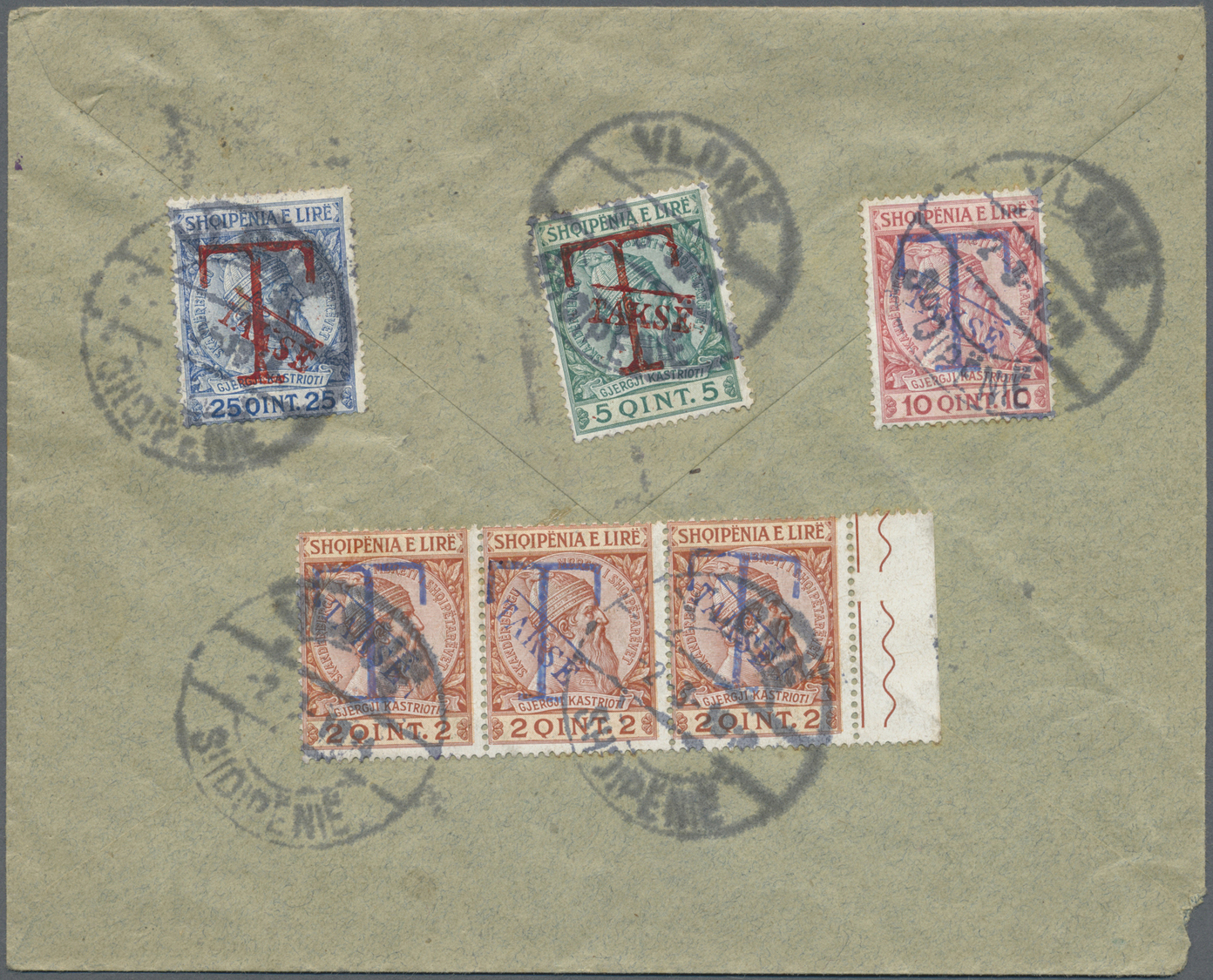 Br Albanien - Portomarken: 1914. Commercial Cover With Postage Due Franking On The Reverse. - Albanie