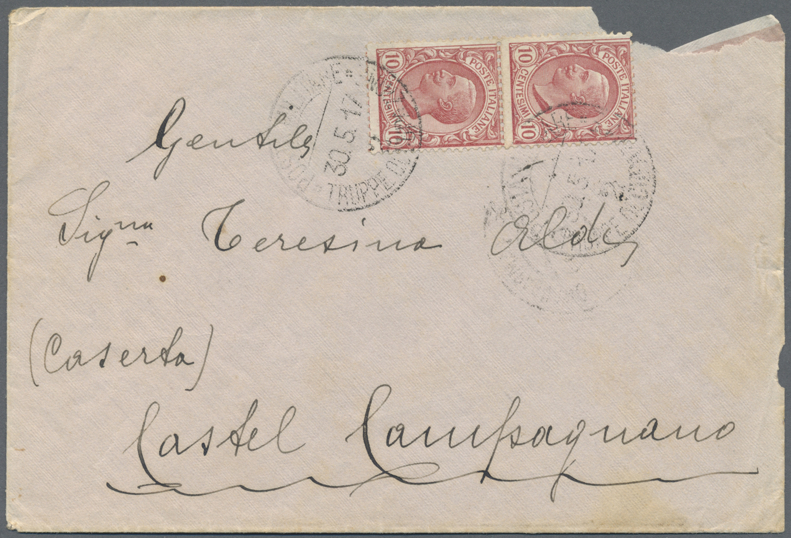 Br Albanien - Besonderheiten: 1917/1918, zwei Briefe (beide Mgl.) mit ital. Frankaturen sowie zwei portofreie Fel