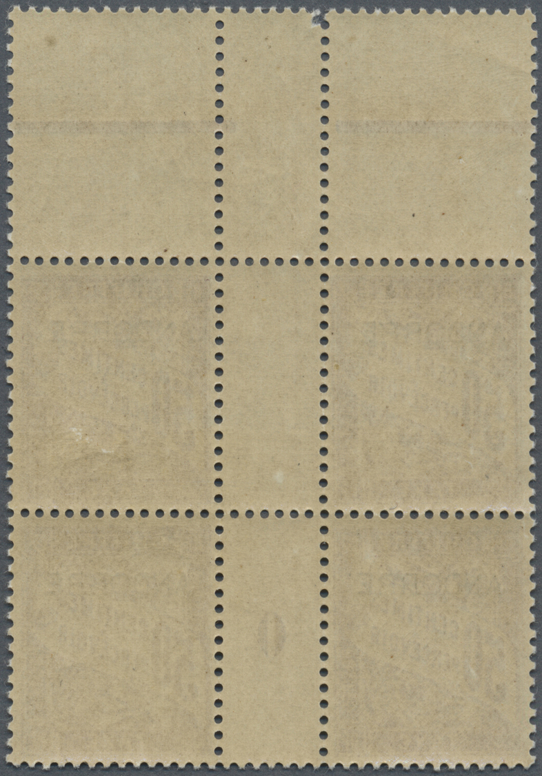 ** Andorra - Französische Post - Portomarken: 1930. Duval 50c. Bloc De 4, Un Exemplaire Type II (5 Retouché, Case - Lettres & Documents