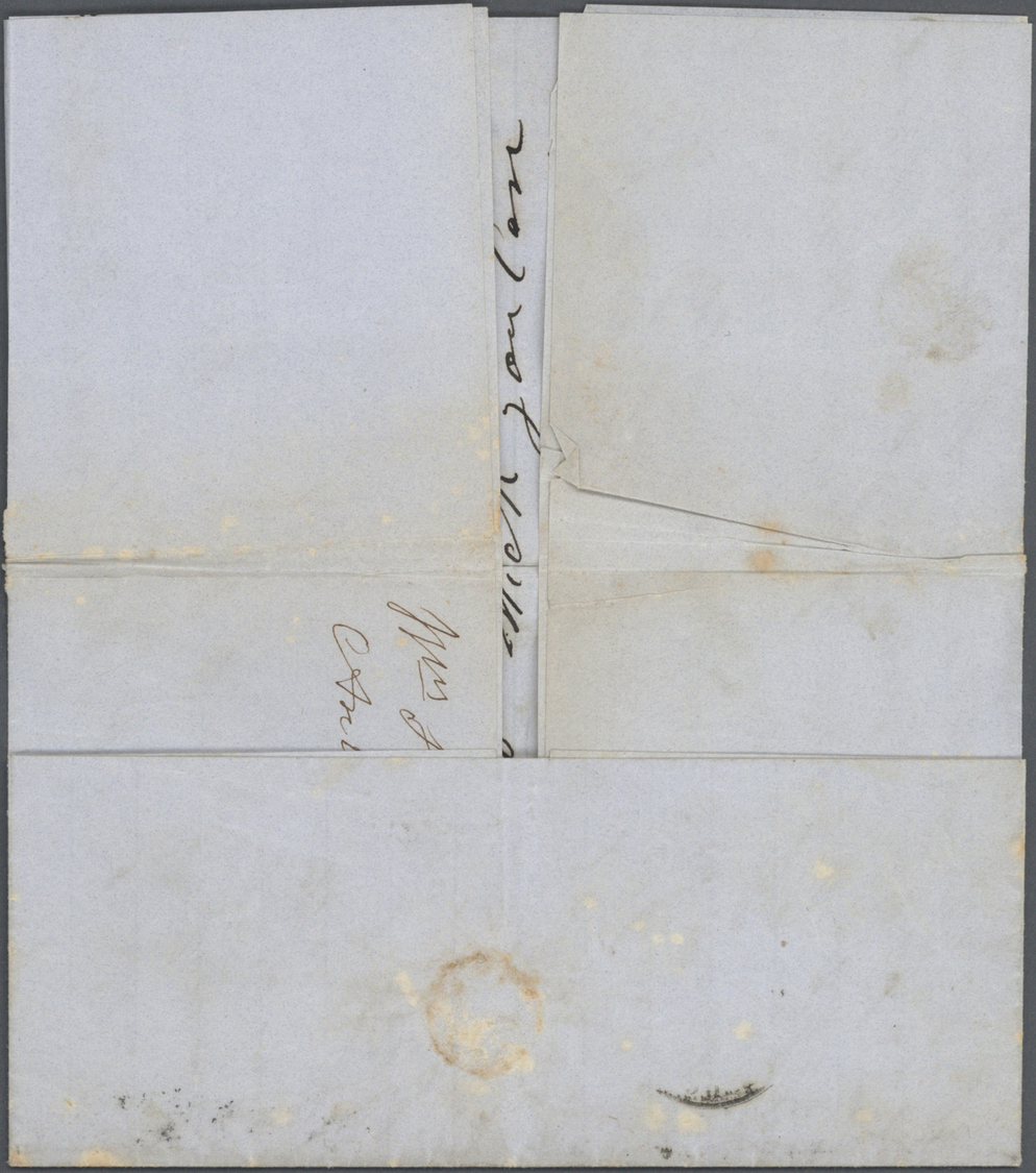 Br Belgien - Vorphilatelie: 1855 (Apr. 13), "Forwarded By AUGUST ANDRE ANTWERP" B/s On Full Entire Letter Sent Fr - 1794-1814 (Période Française)