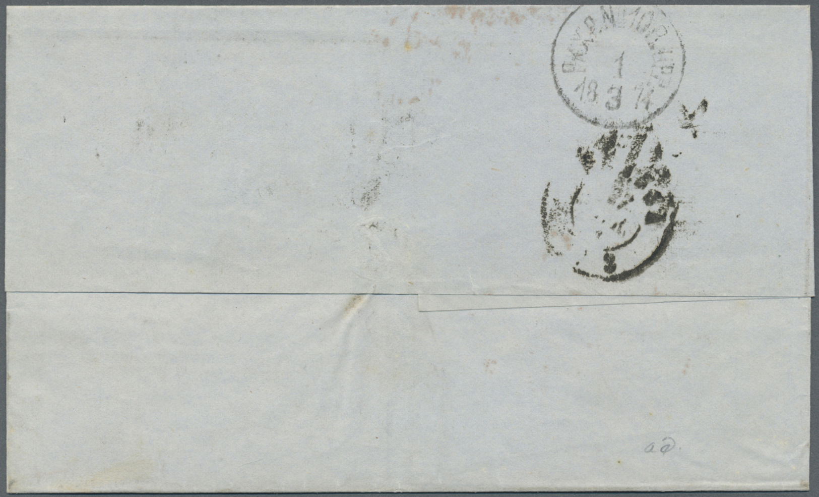 Br Belgien: 1872. Envelope Addressed To Sweden Bearing Yvert 30, 10c Green And Yvert 33, 30c Bistre Tied By Gand - Other & Unclassified