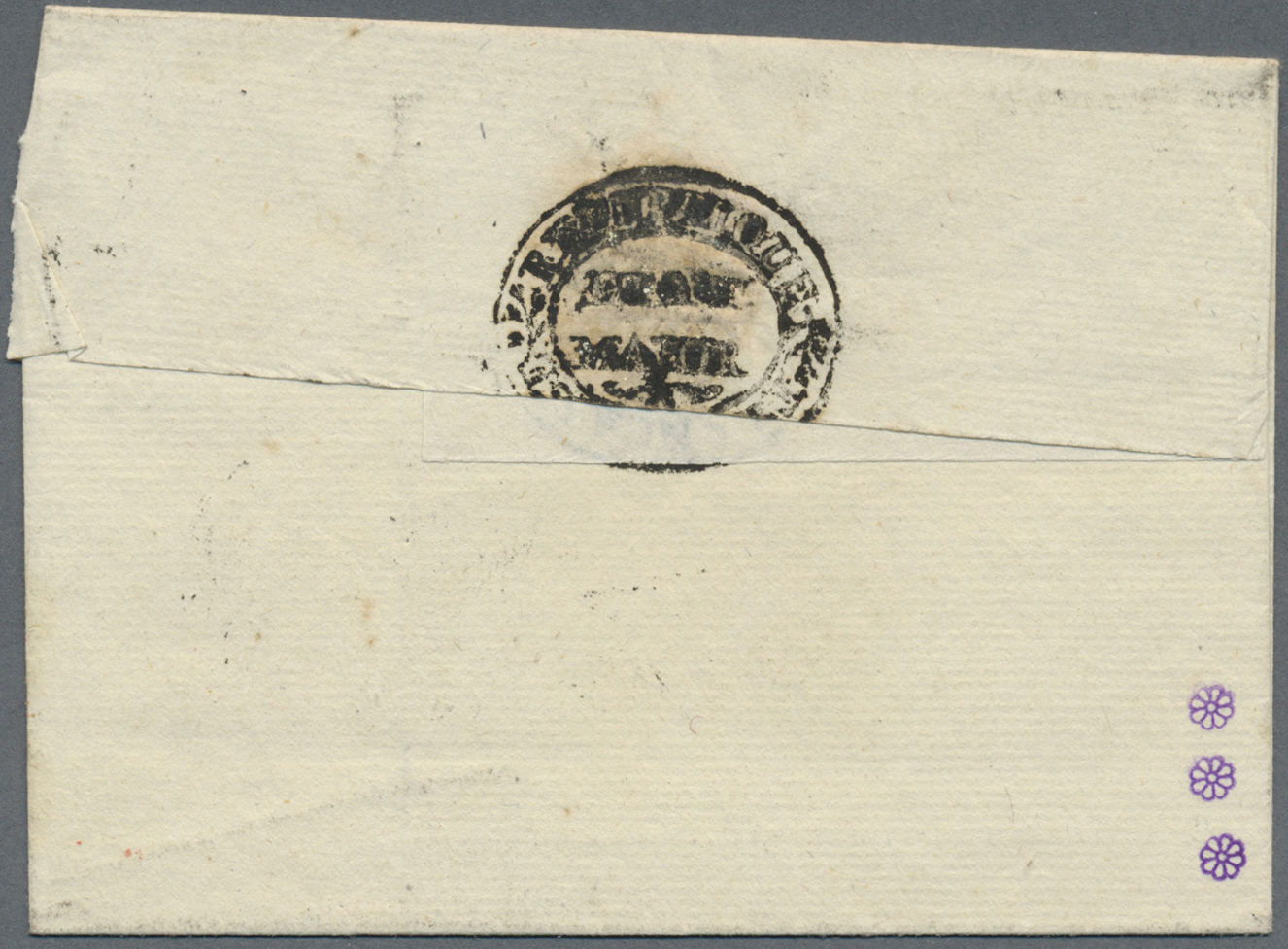 Br Belgien - Französische Armeepost: 1796, "B.AU.G.L. ARM.S. DU NORD SAMBRE ET MEUSE" (Brussel), Two Line In Red - Autres & Non Classés