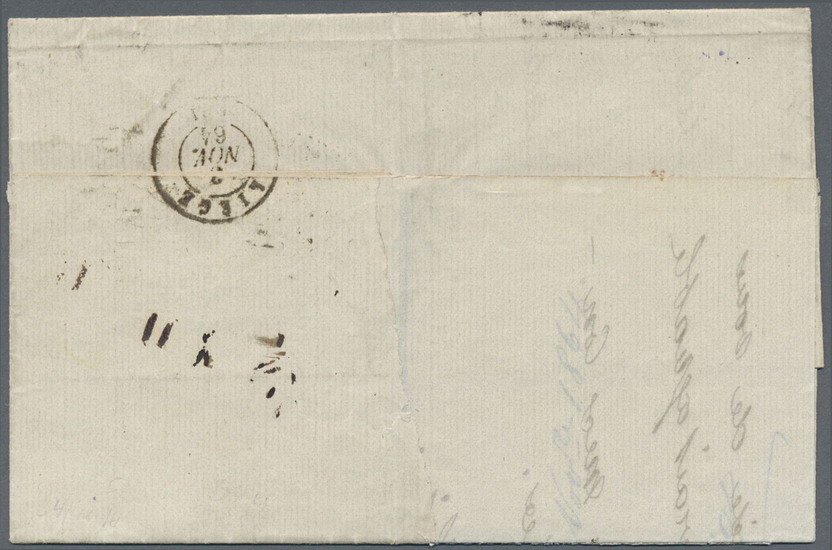 Br Belgien - Besonderheiten: 1864, Incoming Mail, Folded Letter Fanked With 3d Victoria Stamp Of The 1862 Issue, - Other & Unclassified